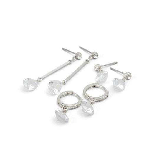 Silver Elastane Earrings