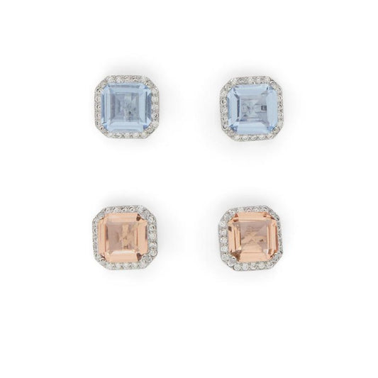 Blue Elastane Earrings