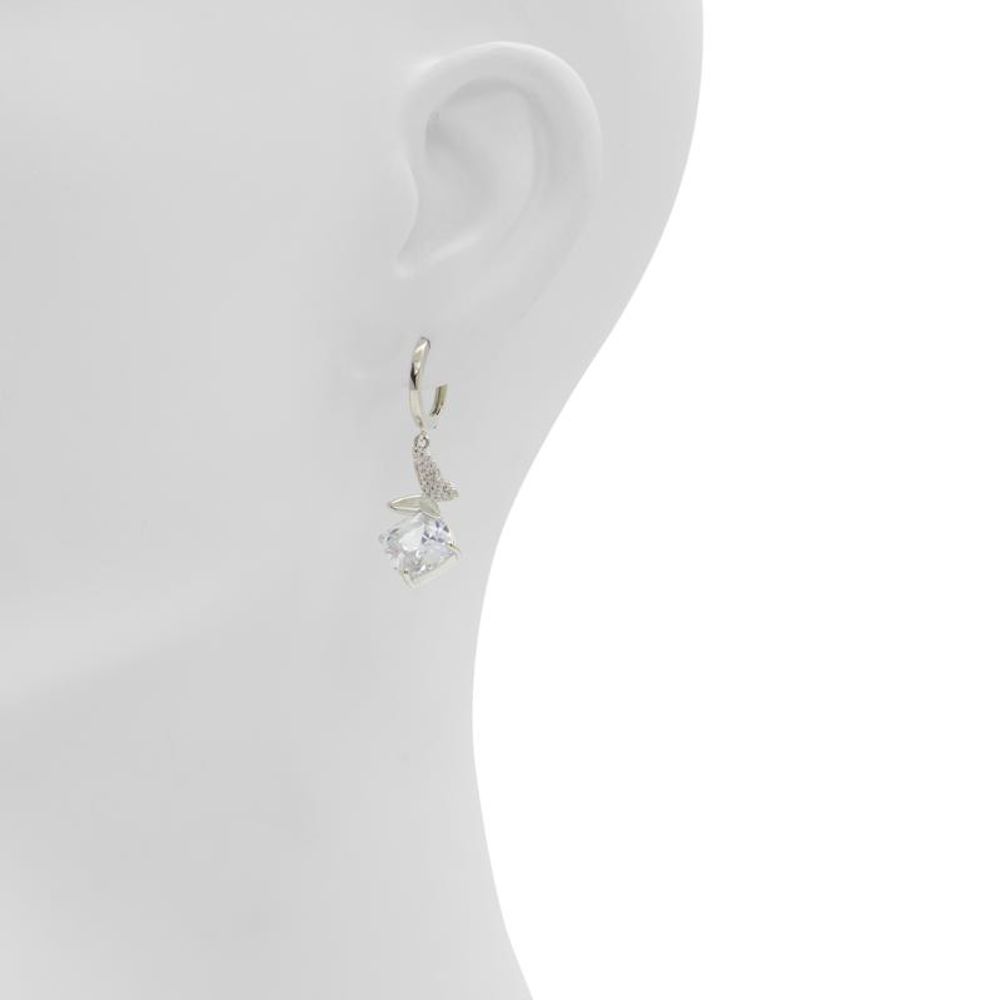 Silver Elastane Earrings