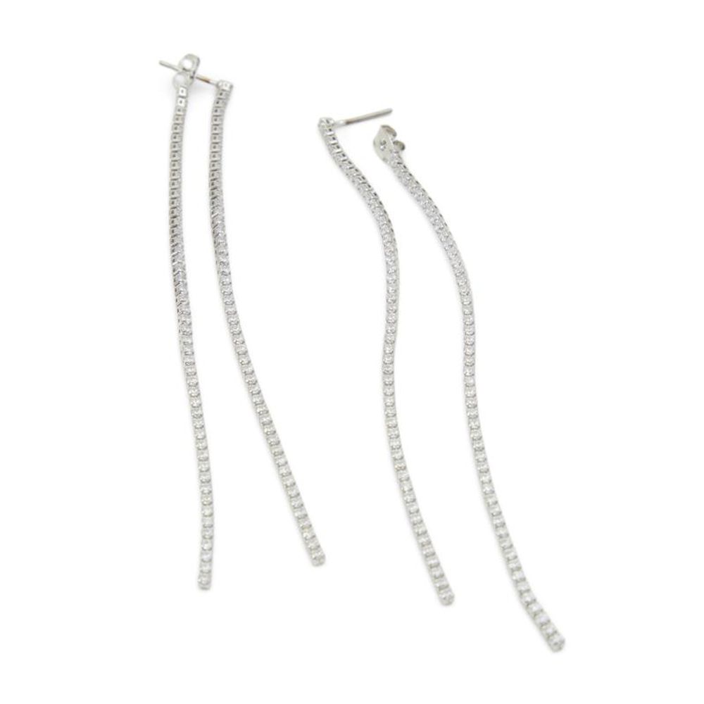 Silver Elastane Earrings