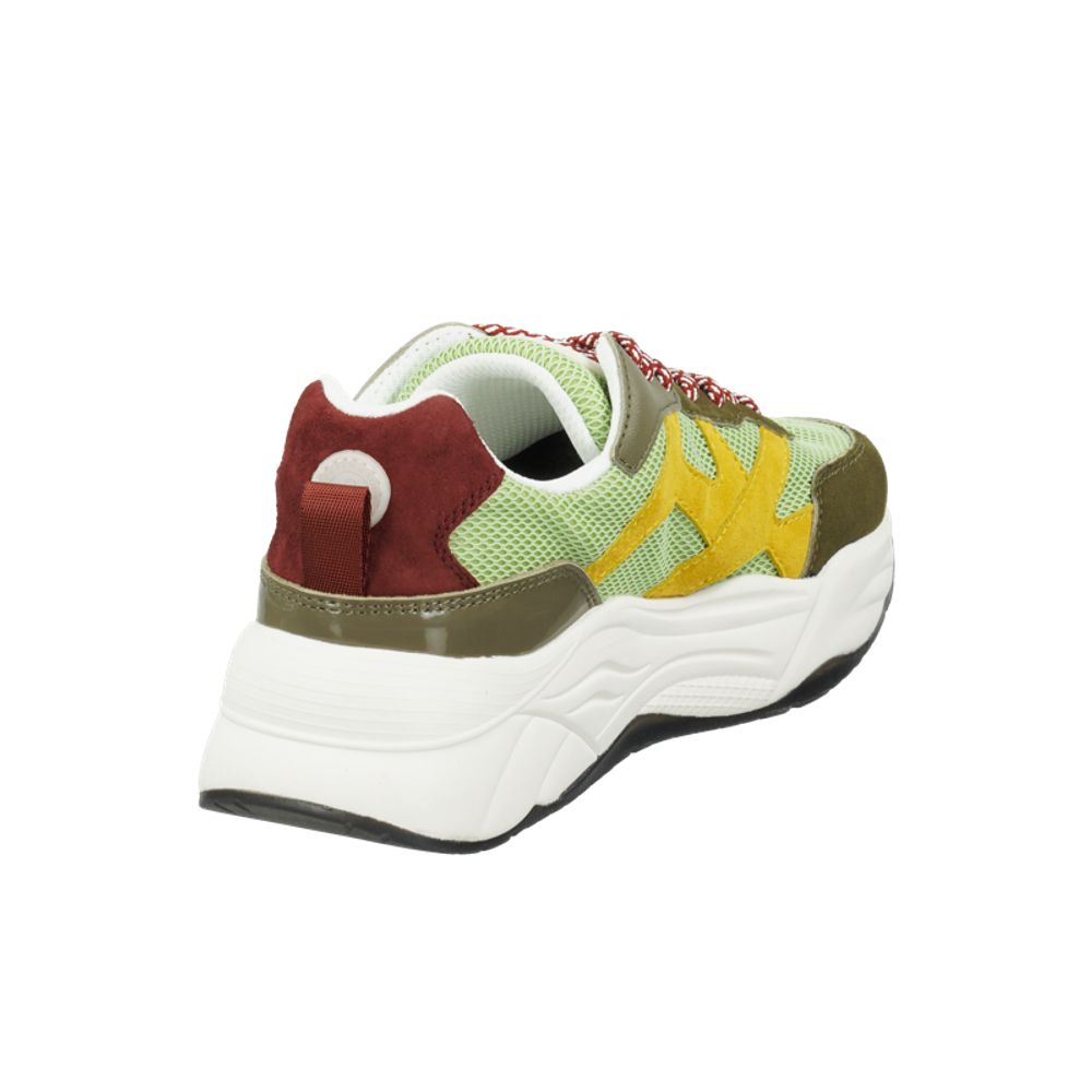 Green Goatskin Chunky Sneakers