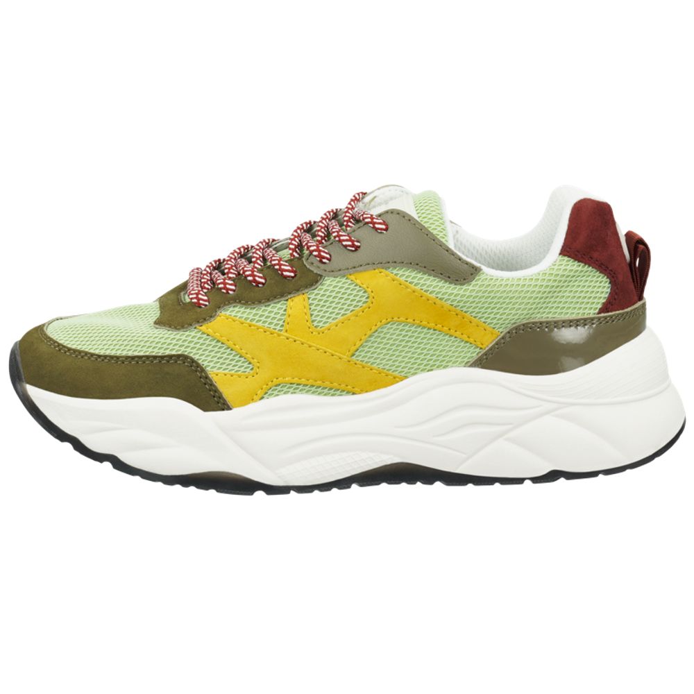 Green Goatskin Chunky Sneakers