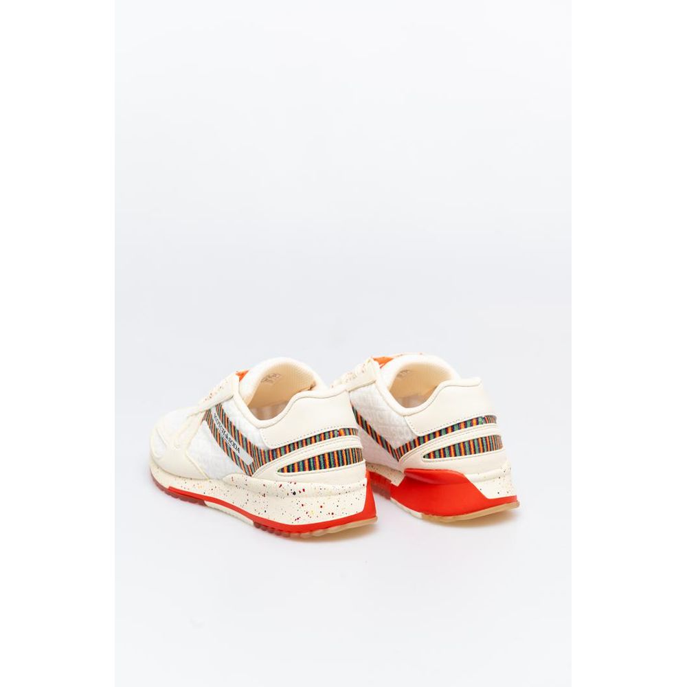 White Leather Athletic Sneakers