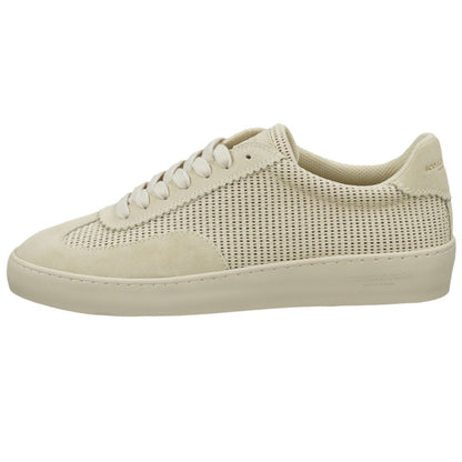 Beige Textile Low Top Sneakers