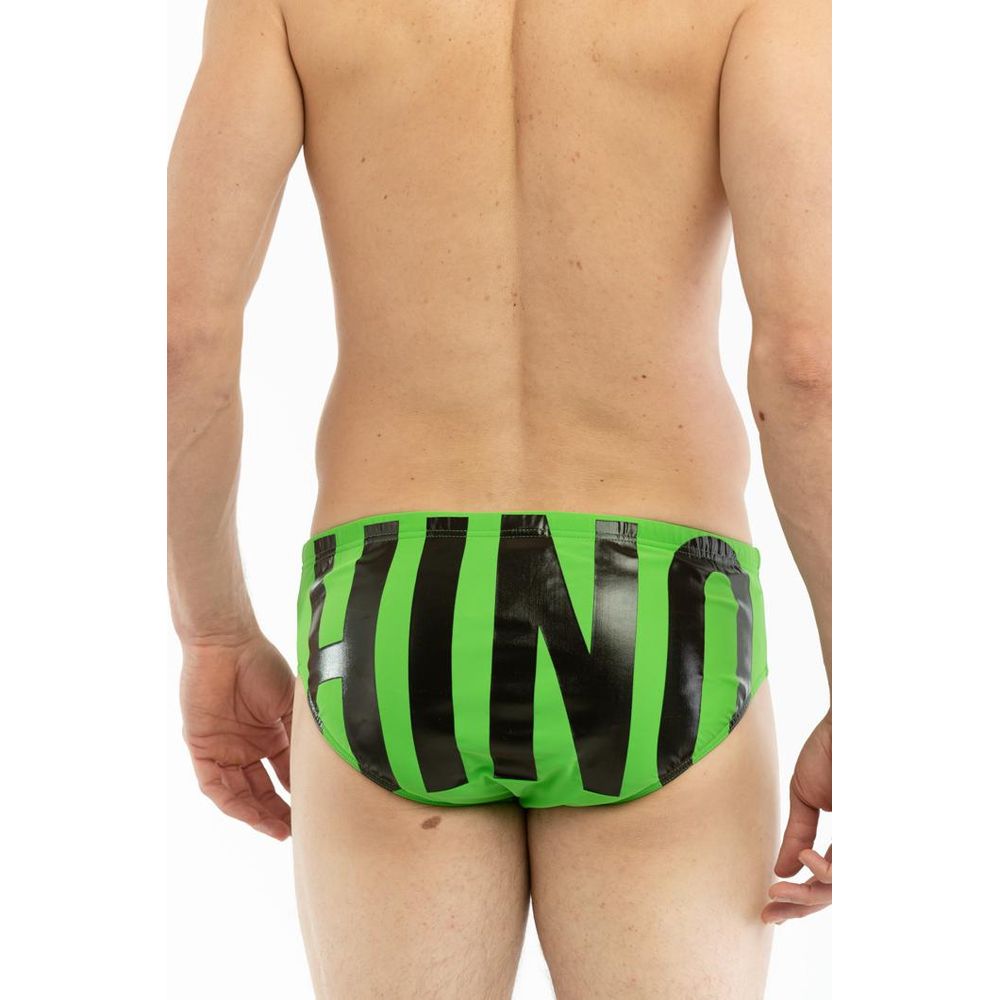 Bicolor Polyamide Swim Briefs