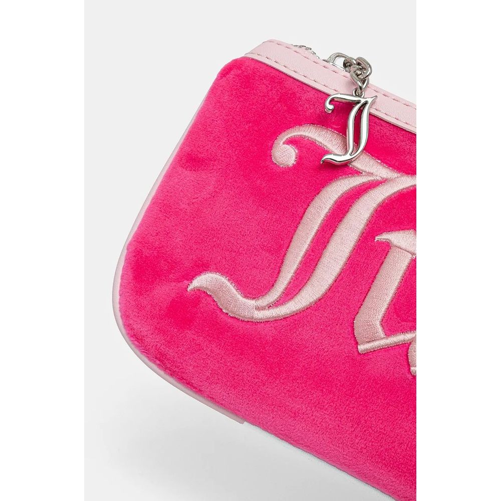 Pink Polyester Shoulder Bag