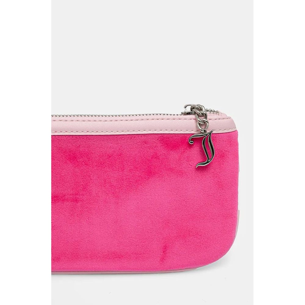 Pink Polyester Shoulder Bag