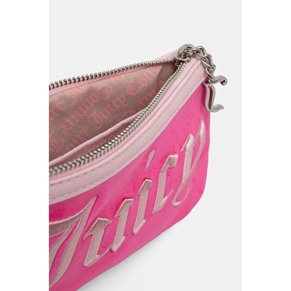 Pink Polyester Shoulder Bag