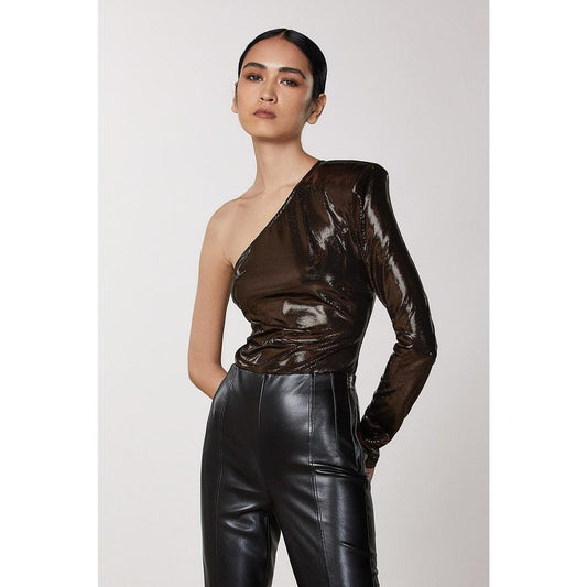 Brown Acetate Blouse