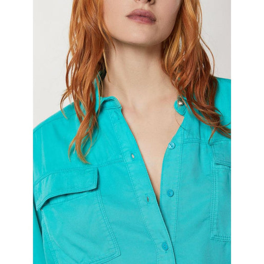 Turquoise Lyocell Blouse
