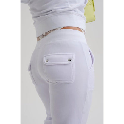 White Polyester Casual Pants