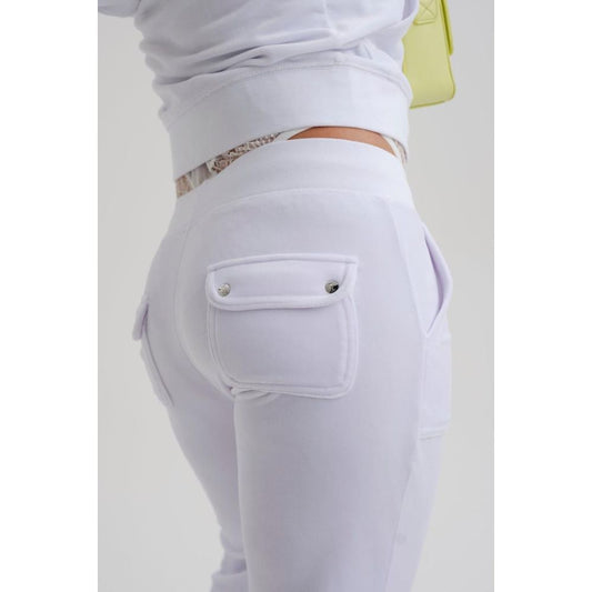 White Polyester Casual Pants