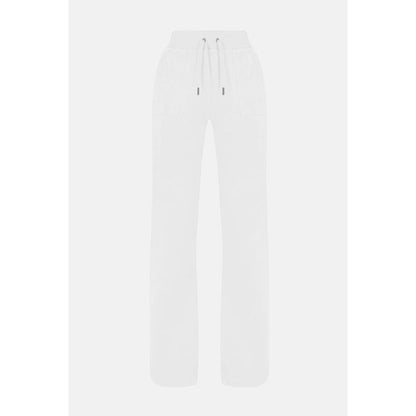 White Polyester Casual Pants