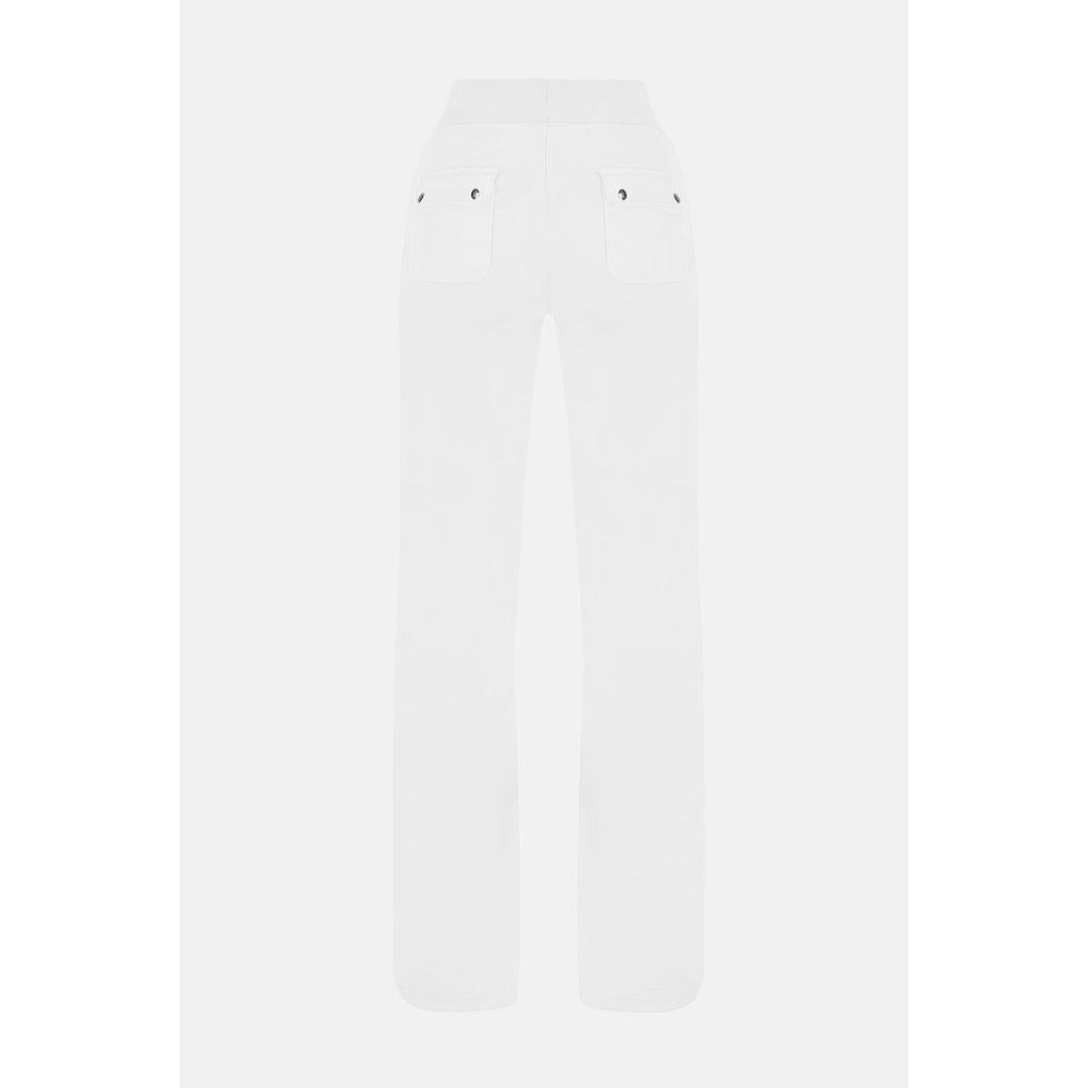 White Polyester Casual Pants