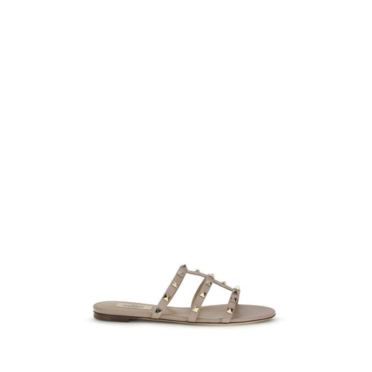 Beige Calf Leather Bos Taurus Sandals