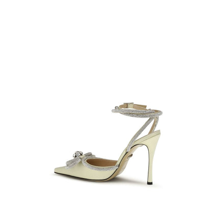 Bicolor Silk High Heel Pumps