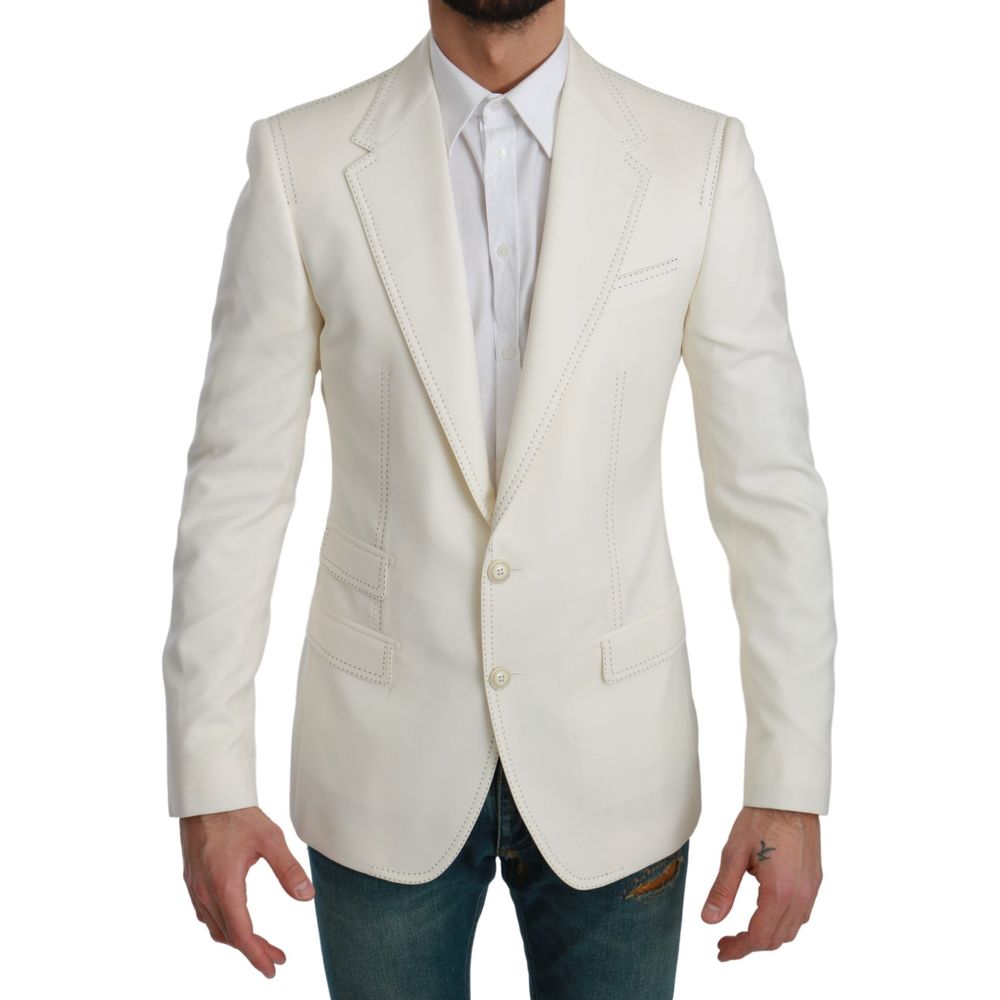 White Virgin Wool Blazer