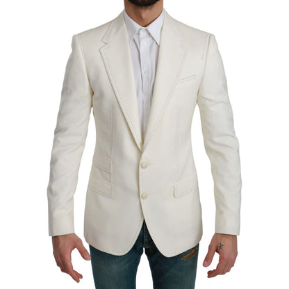 White Virgin Wool Blazer