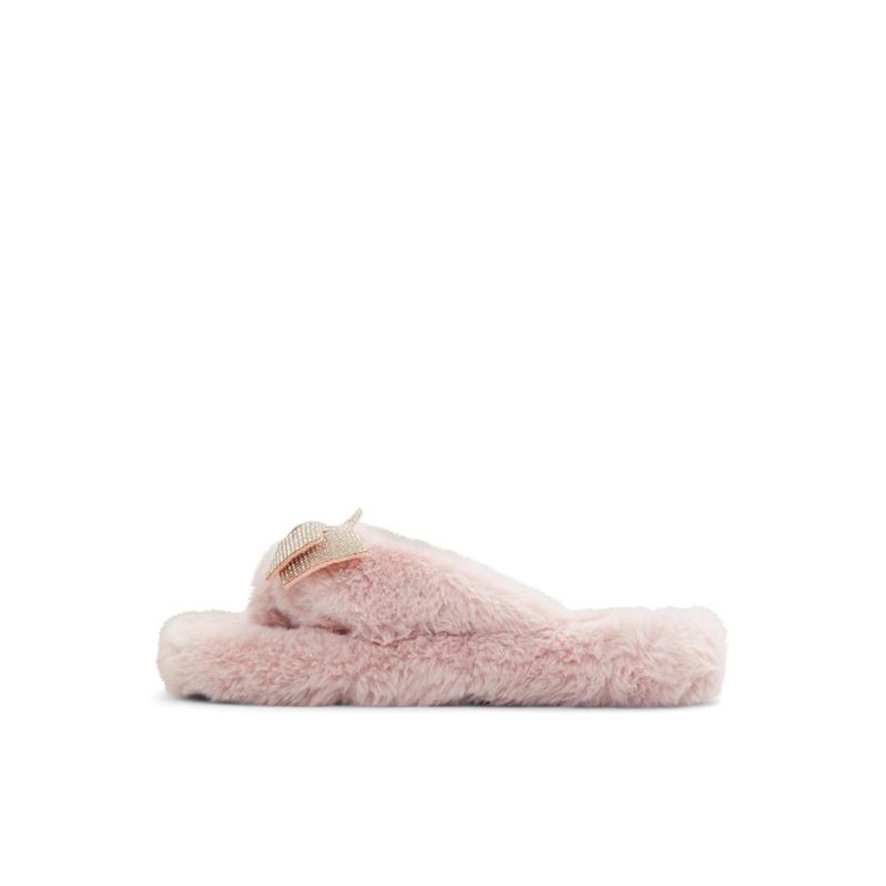 Pink Polyester Slippers