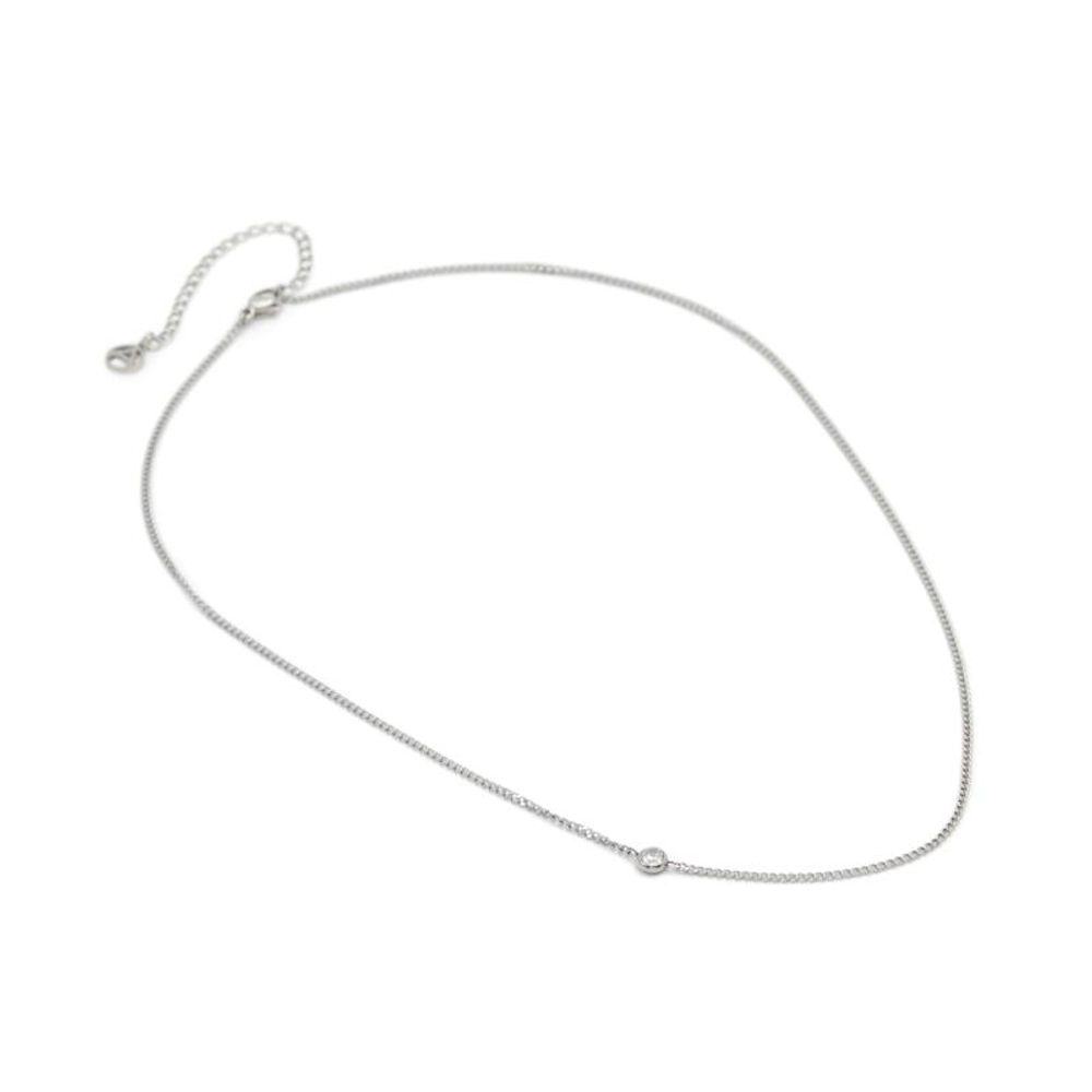 Silver Elastane Necklace