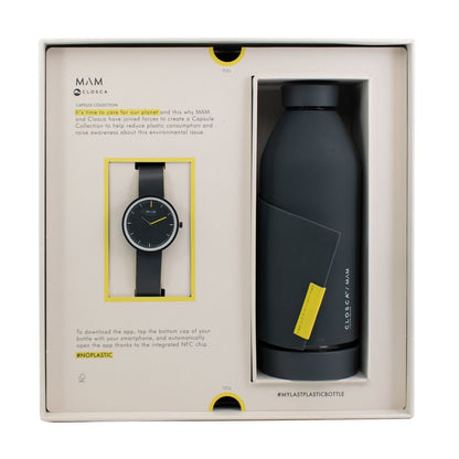 Gray Leather Dress Watch