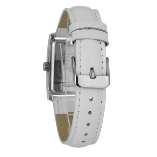 White Leather Dress Watch