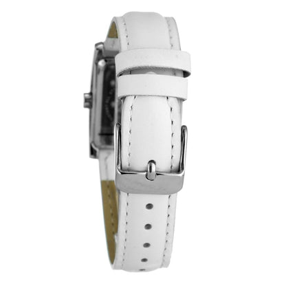 White Leather Dress Watch