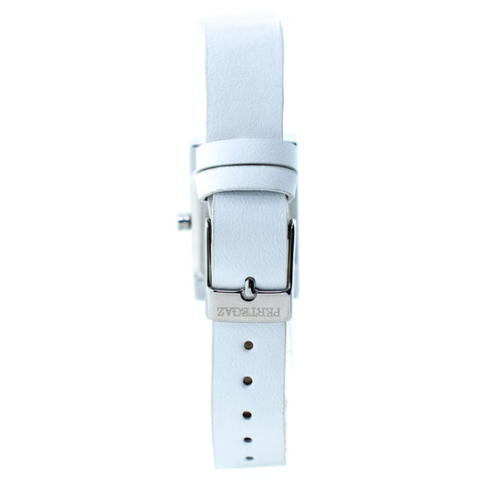 White Leather Dress Watch