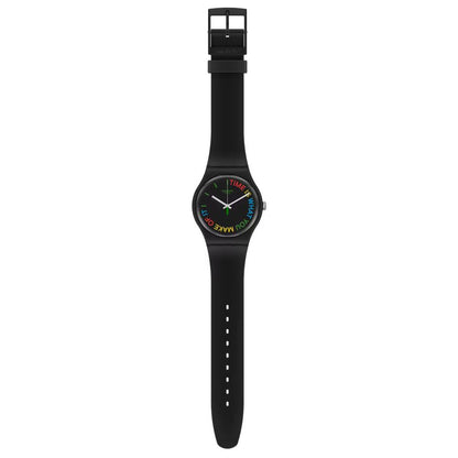 Black Plastic Dress Watch