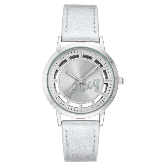 Silver Plastic Dress Watch