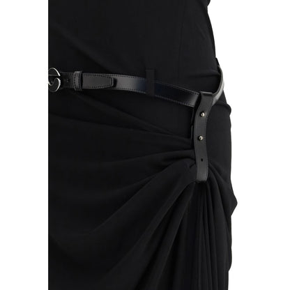 Black Polyester Cocktail Dress