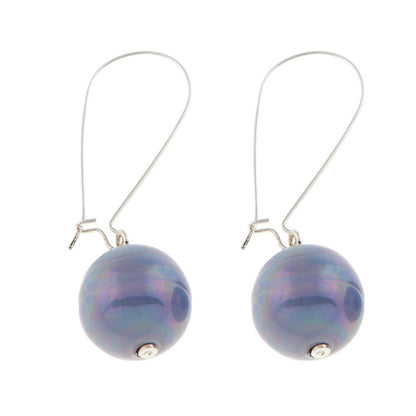 Blue Stainless Steel Earrings