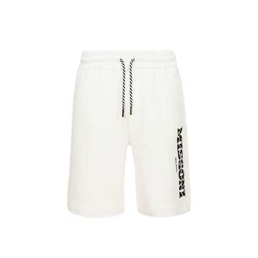 White Cotton Bermuda Shorts