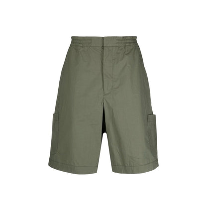 Bicolor Cotton Bermuda Shorts