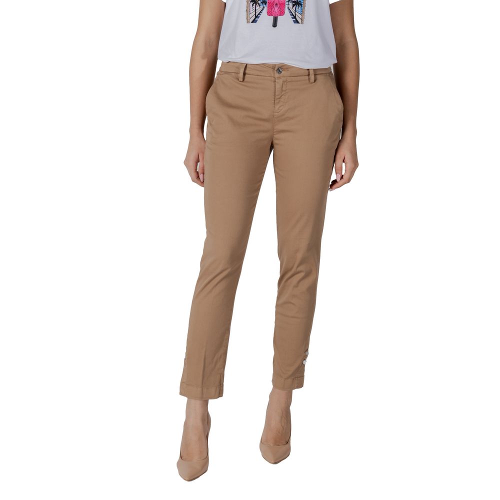 Beige Cotton Chino Pants