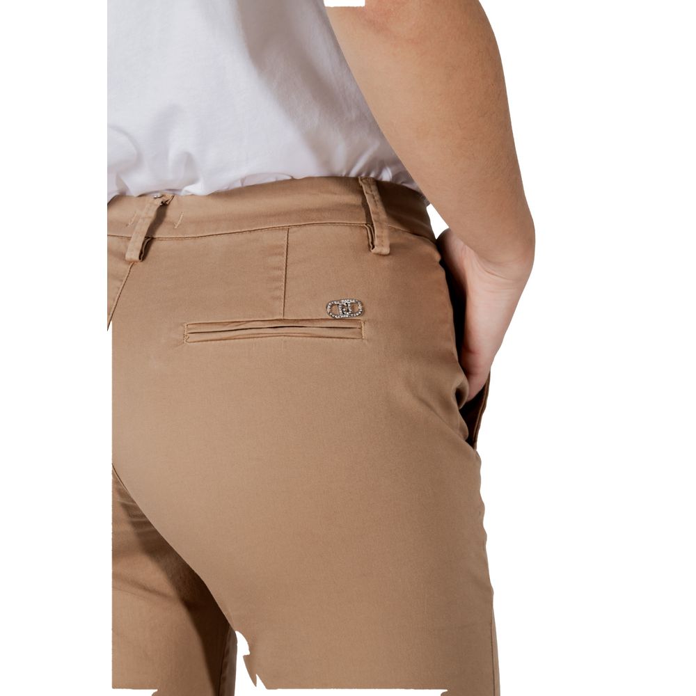 Beige Cotton Chino Pants