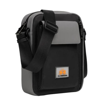 Black Polyethylene Crossbody Bag