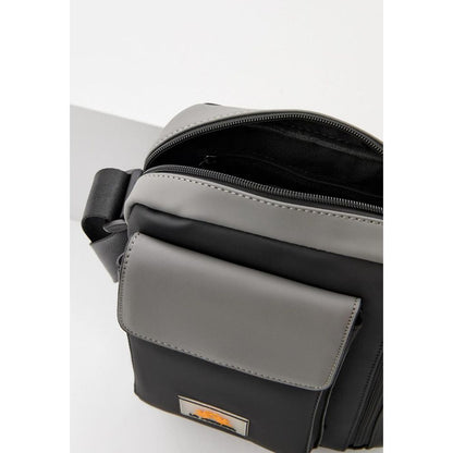 Black Polyethylene Crossbody Bag