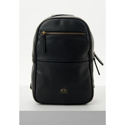 Black Polyethylene Crossbody Bag