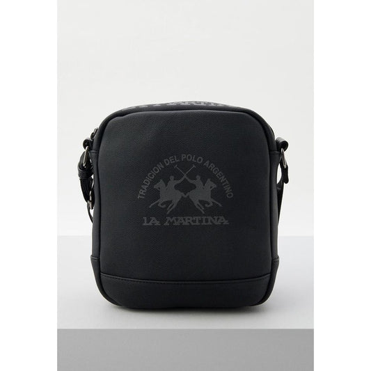Black Polyethylene Crossbody Bag