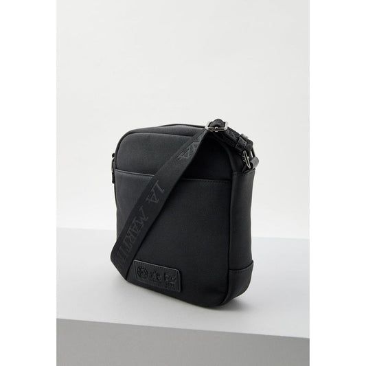 Black Polyethylene Crossbody Bag