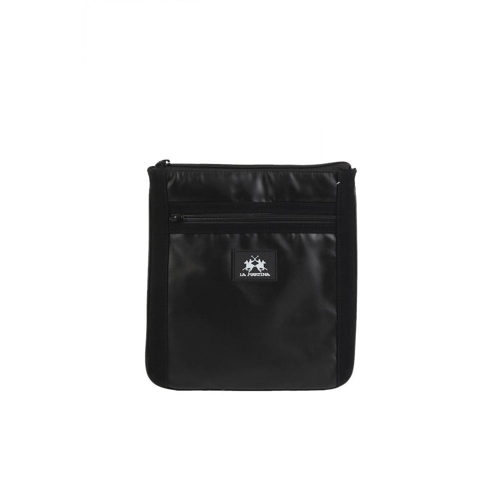 Black Polyethylene Crossbody Bag