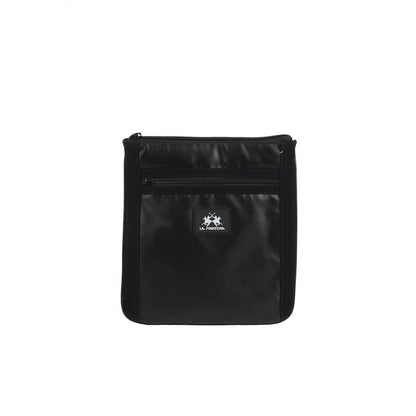 Black Polyethylene Crossbody Bag