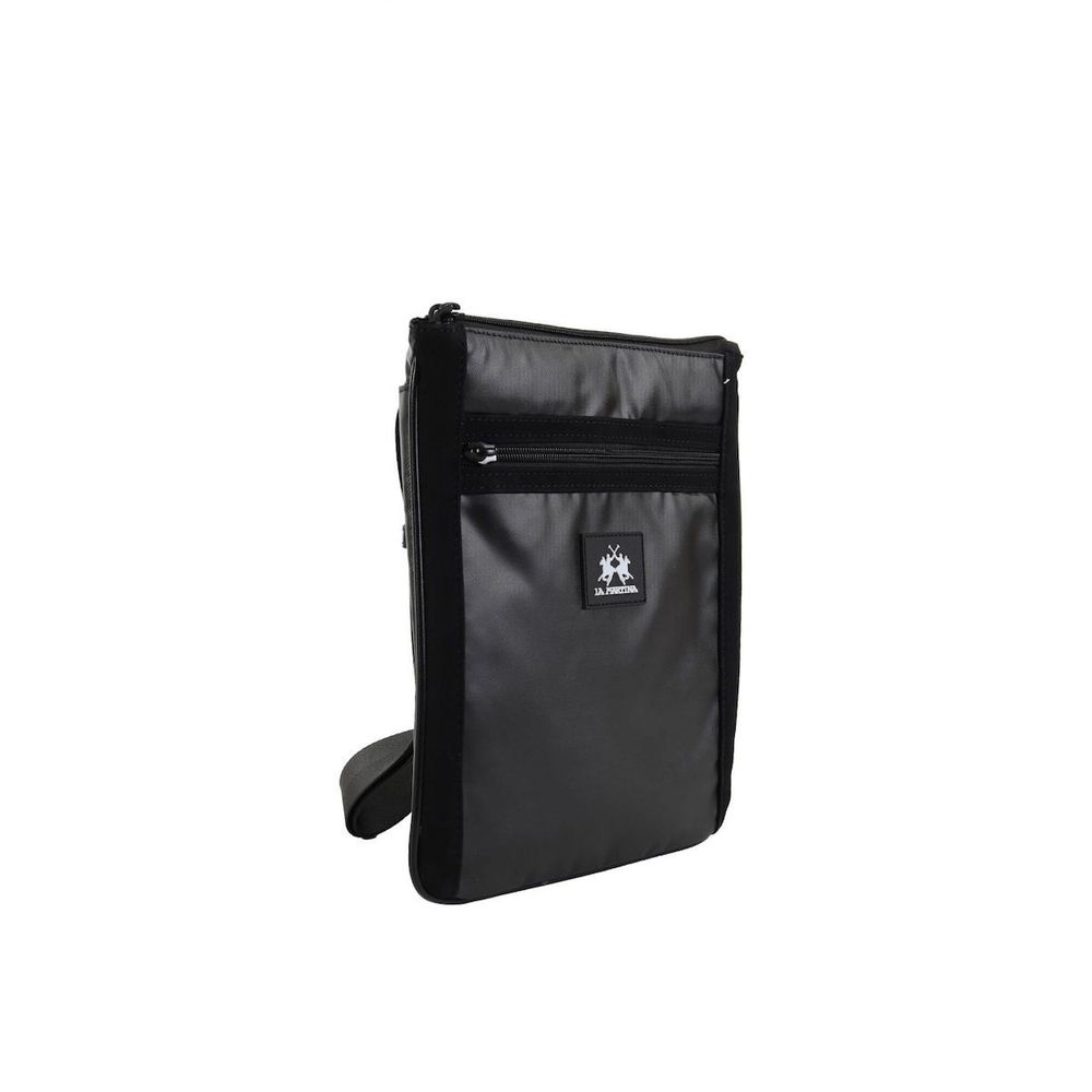 Black Polyethylene Crossbody Bag