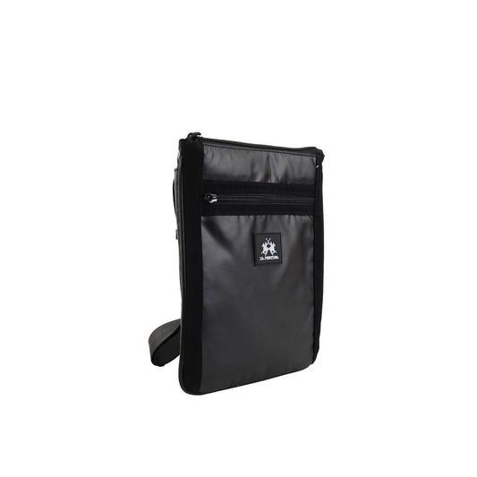 Black Polyethylene Crossbody Bag
