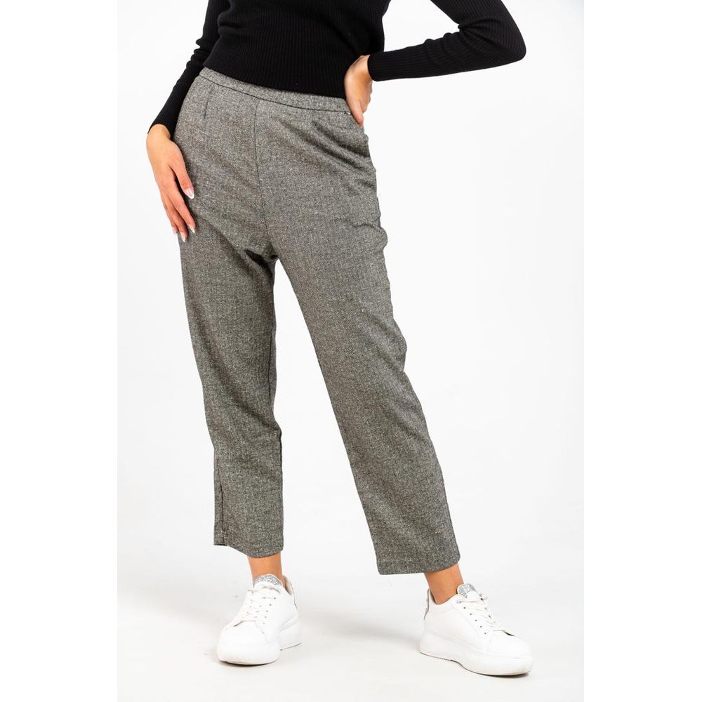 Black Wool Casual Pants