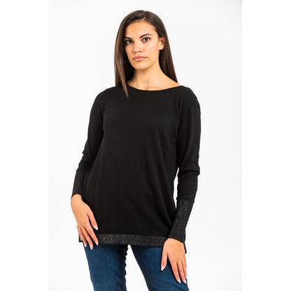 Black Cotton Sweatshirt