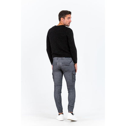 Gray Cotton Cargo Pants