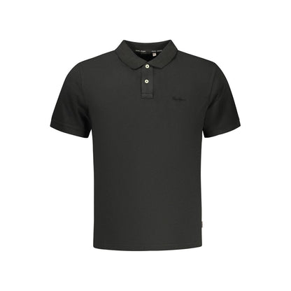 Black Cotton Men's Polo Shirt