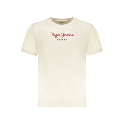 Beige Cotton Men's T-Shirt